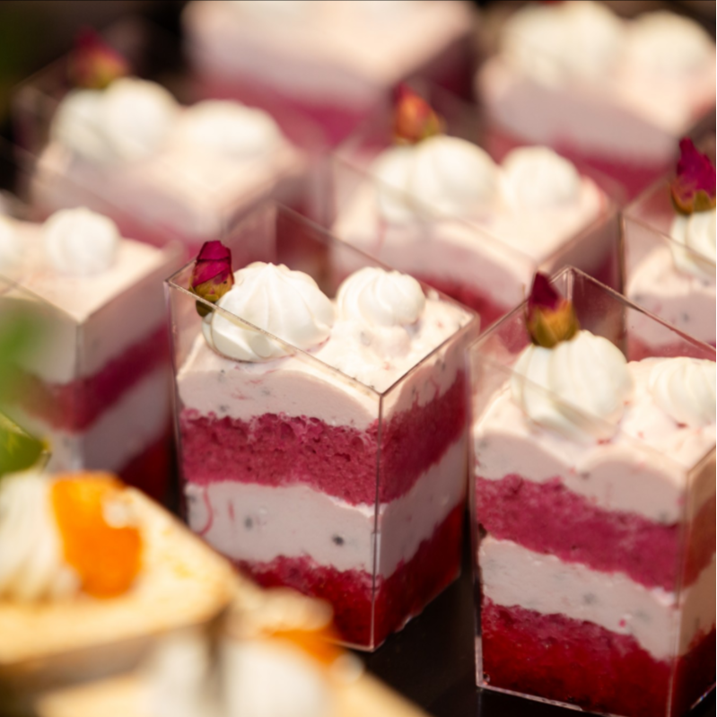 Rose Mousse Cake Cups