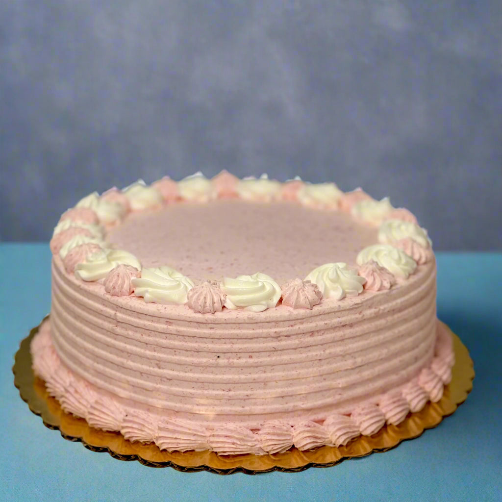 Strawberry Mousse Eggless Cake